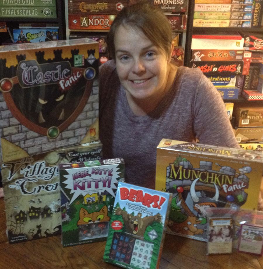 Molly with Fireside Games donations
